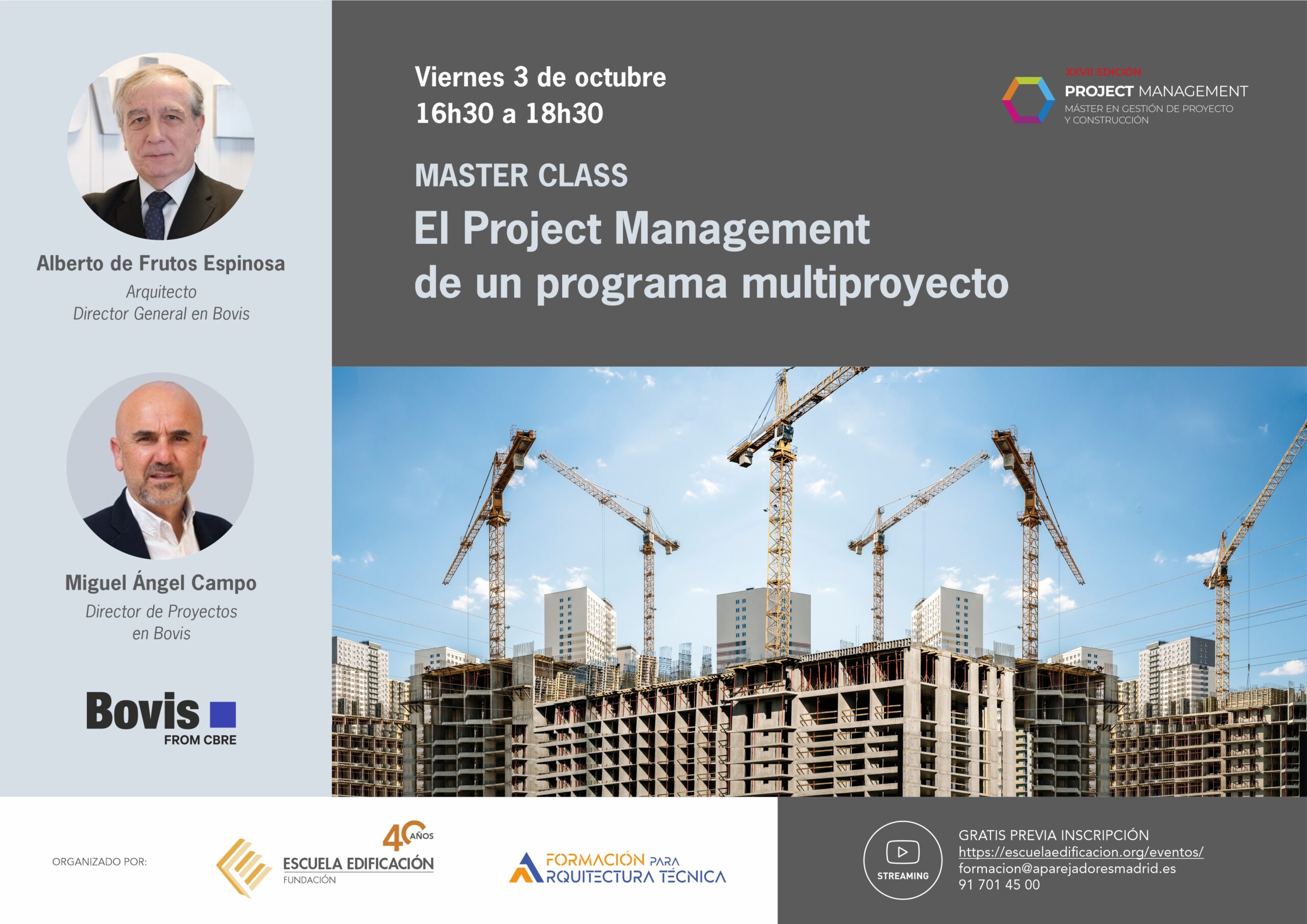 COAT Cádiz. Plataforma de formación para Arquitectura Técnica. Organiza Colegio Madrid